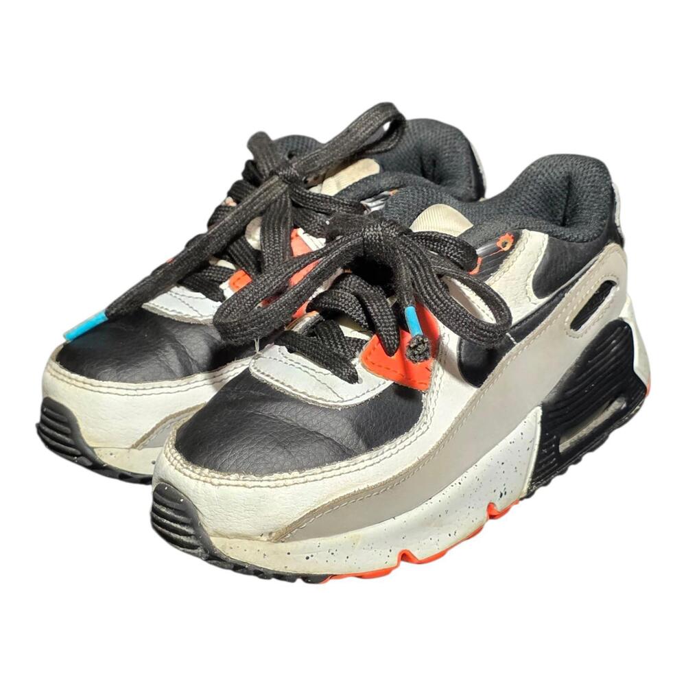Nike Air Max 90 Kids 7C Black White Infrared Sneakers Toddler Shoes